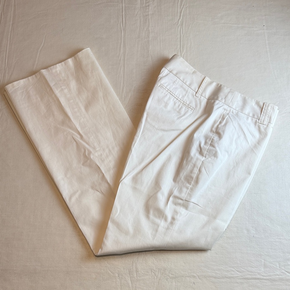 LOFT Women's White Ann Straight Leg Pants Size 4P